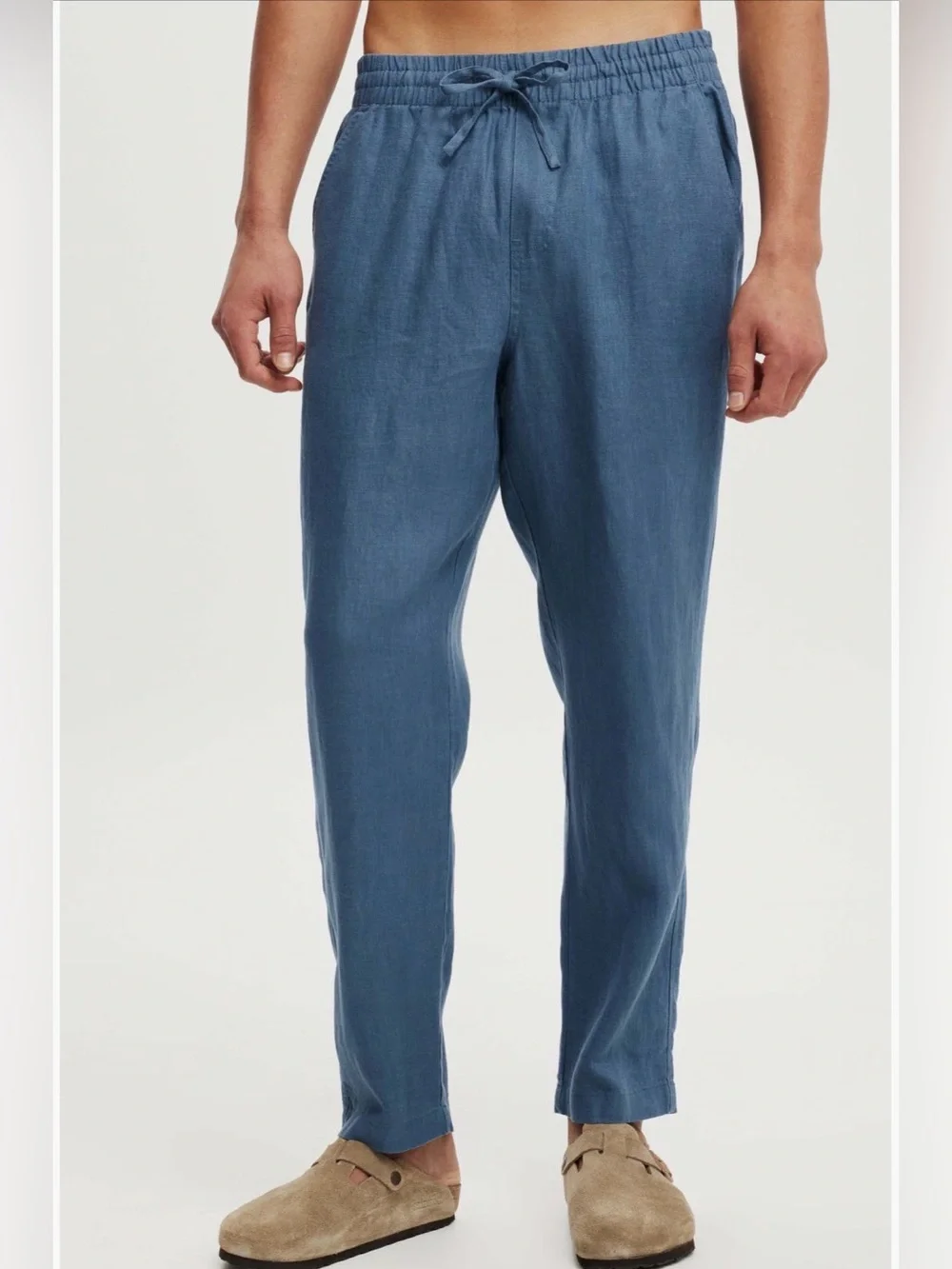 Cotton On Men's Relaxed Drawstring Jeans - Slate Blue